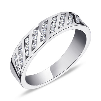 Кольцо серебряное с белыми фианитами (арт. 7501/5079)