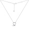 Серебряное колье Сердце с фианитом (арт. 7507/КЛ2Ф/1002Ш-43) – изображение 2