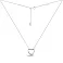 Серебряное колье Сердце с фианитом (арт. 7507/КЛ2Ф/1002Ш-43) – изображение 2