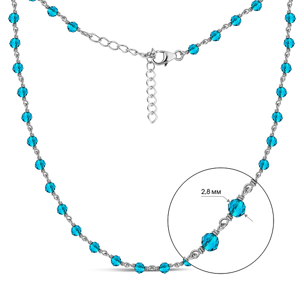 Серебряное колье с топазами (арт. 7507/2126232Пл) – изображение 2