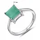 Серебряное кольцо с крупным изумрудом (арт. 7501/2193807Изм) – изображение 2