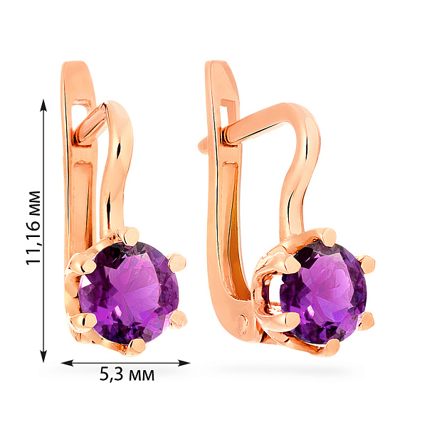 Детские золотые серьги с фианитами (арт. 110449ф) – изображение 2