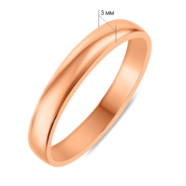 Обручка з червоного золота (арт. 239040) – зображення 5