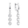 Серебряные серьги-подвески с фианитами (арт. 7502/10337) – изображение 1