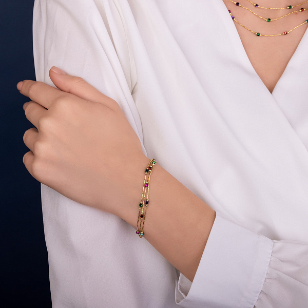 Золотий браслет Francelli (арт. 326452жцв) – зображення 2