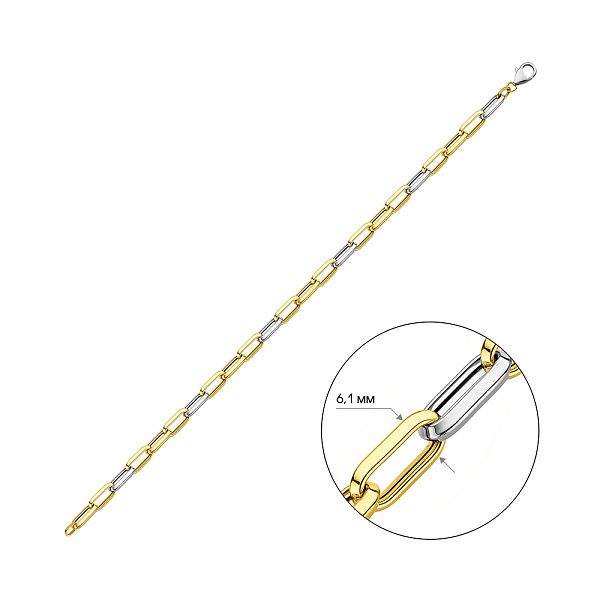 Браслет з жовтого і білого золота (арт. 321146жб) – зображення 3