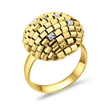 Каблучка з жовтого і білого золота Francelli (арт. 155908жб)