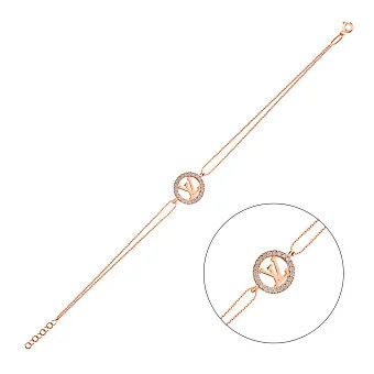 Золотой браслет с фианитами (арт. 326361)