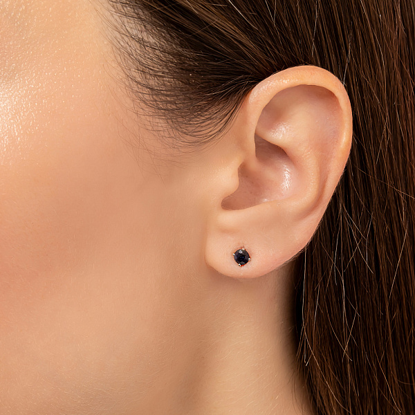 Золоті пусети з сапфірами (арт. 111251Пбс) – зображення 3