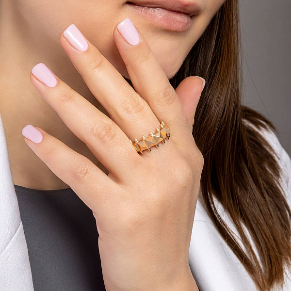 Каблучка з червоного золота без каменів (арт. 156595) – зображення 3