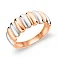 Золотое кольцо в красном и белом цвете металла (арт. 155627кб) – изображение 1