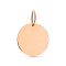 Золотой подвес под гравировку в форме монеты (арт. 4401050)