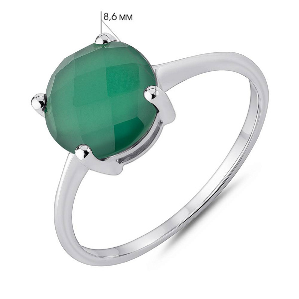 Серебряное кольцо с крупным агатом (арт. 7501/2189565Аз) – изображение 2