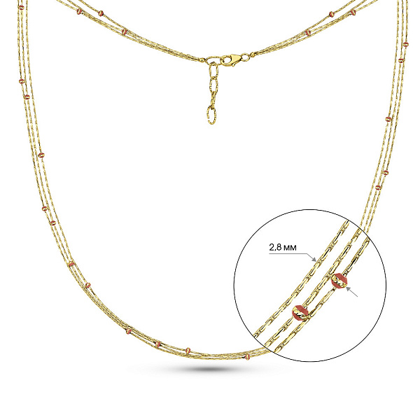 Кольє з жовтого золота Francelli (арт. 352421жорж) – зображення 3