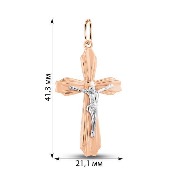 Золотой крестик с распятием (арт. 500281) – изображение 4