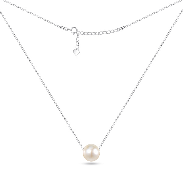 Серебряное колье с жемчужиной (арт. 7507/2685/2жб) – изображение 1