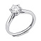 Серебряное кольцо с одним фианитом (арт. 7501/8088) – изображение 1