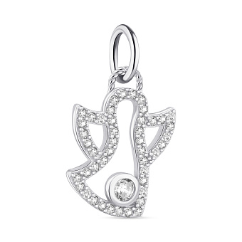Срібний підвіс Янгол з фіанітами (арт. 7503/П2Ф/1023)
