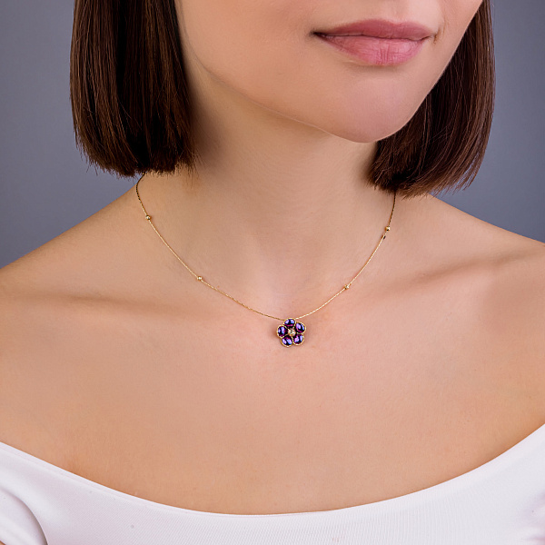 Кольє з жовтого золота Francelli (арт. 352362жф) – зображення 3