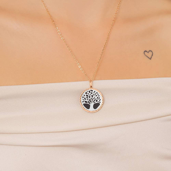 Золотой кулон Дерево жизни с ониксом (арт. 424909кбо) – изображение 4