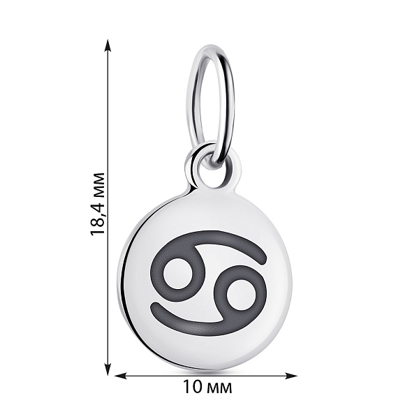 Серебряный кулон Рак без камней (арт. 7503/690ркпп) – изображение 2