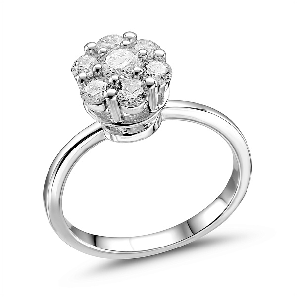 Золотое кольцо с бриллиантами (арт. К011442070/750б) – изображение 1