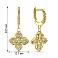 Сережки-підвіски з жовтого золота з фіанітами (арт. 1091614ж) – зображення 2