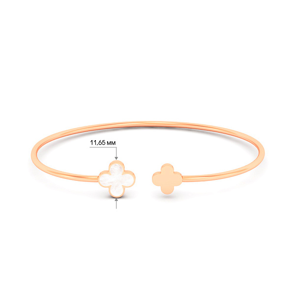 Жорсткий золотий браслет з емаллю (арт. 340072еп) – зображення 6