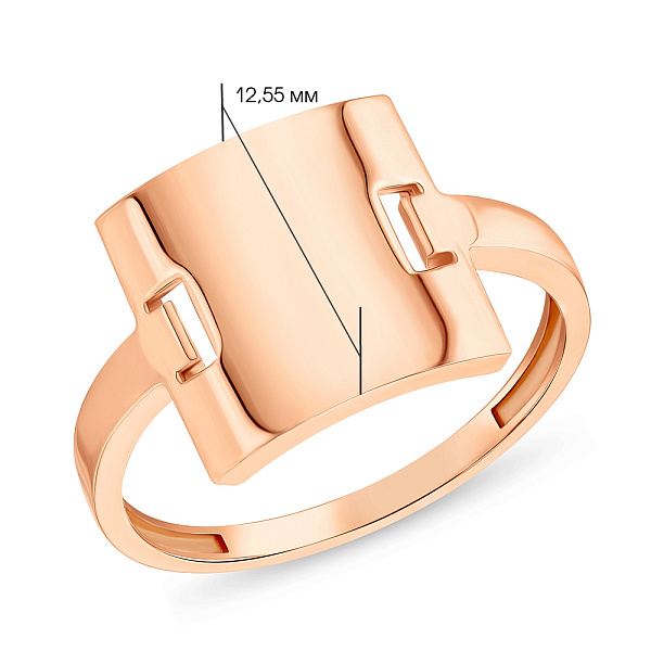 Кольцо из красного золота (арт. 155099) – изображение 4