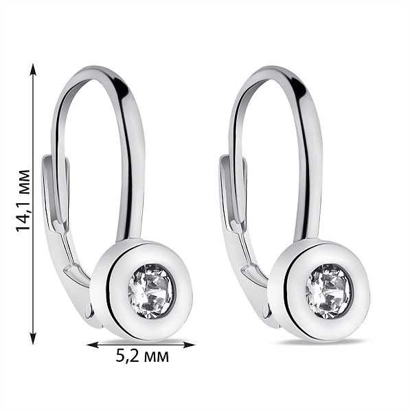 Серьги из серебра с фианитами (арт. 7502/3156/1) – изображение 2