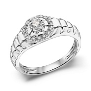 Фото Золотая печатка с бриллиантами (арт. К341501030б)