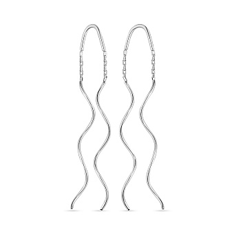 Сережки-протяжки з білого золота (арт. 105268б)