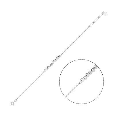 Срібний браслет з кульками (арт. 7509/2335)