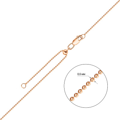 Золотий ланцюжок Плетіння Гольф з регульованою довжиною (арт. ц3019602з)