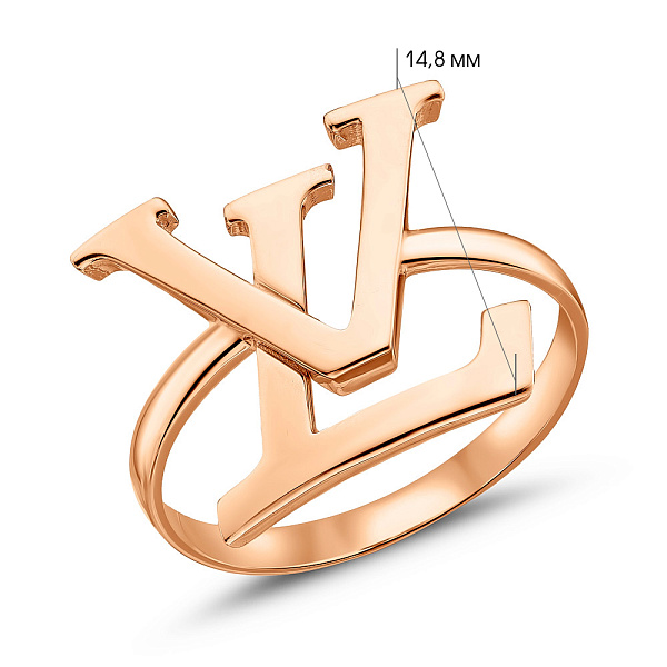 Каблучка з червоного золота (арт. 156092) – зображення 2