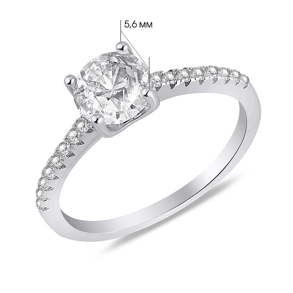 Серебряное кольцо с фианитами (арт. 7501/7062) – изображение 2