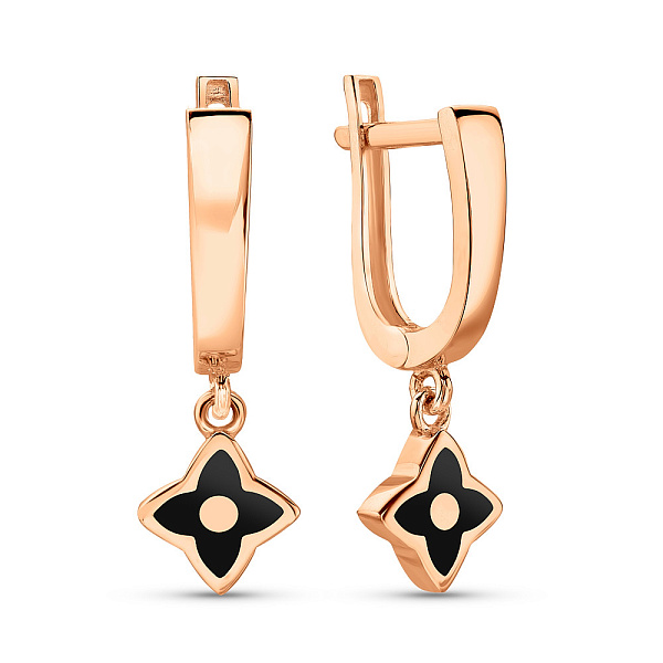 Золотые серьги Клевер (арт. 1091124еч) – изображение 1