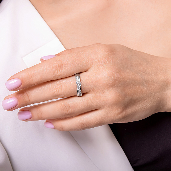 Золотое кольцо с бриллиантами (арт. К341424020б) – изображение 2