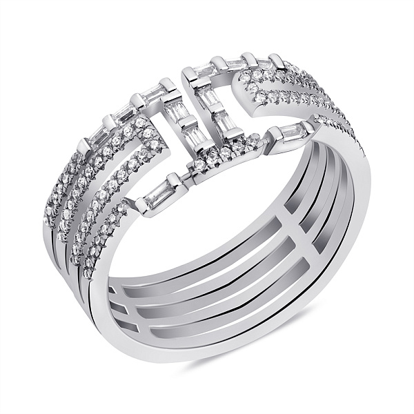 Серебряное кольцо с фианитами (арт. 7501/6818) – изображение 1