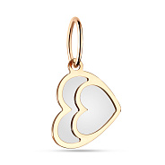 Золотая подвеска Два сердца (арт. 423897)