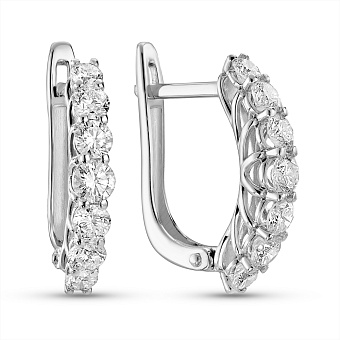 Золотые серьги с бриллиантами (арт. С011307090б)