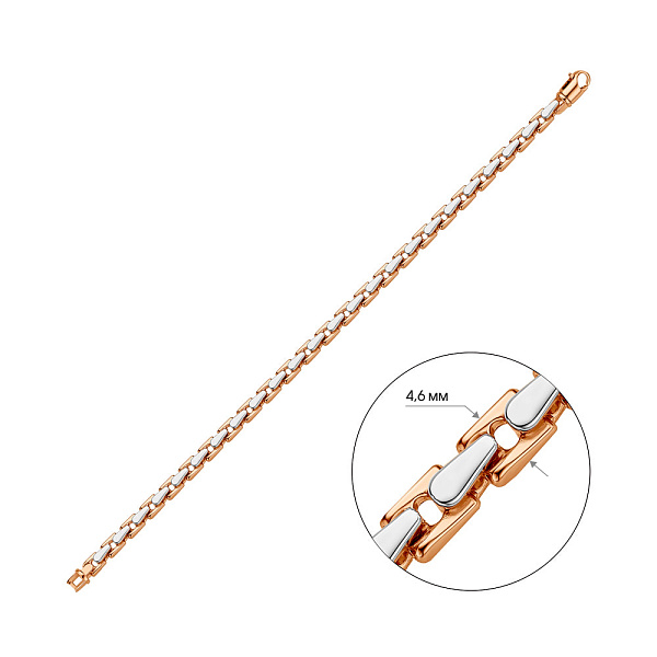 Браслет з червоного і білого золота (арт. 3261081кб) – зображення 2