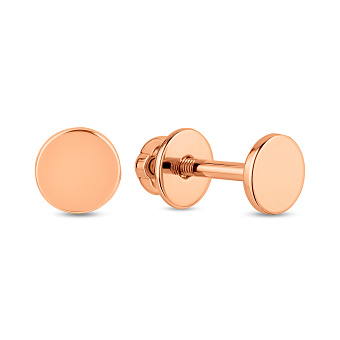 Золотые серьги пусеты Монеты (арт. 110621)