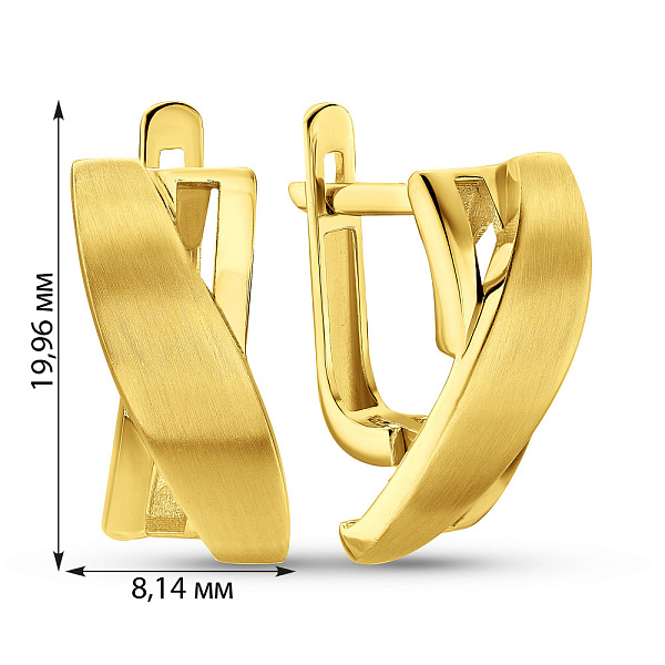 Золотые серьги (арт. 109480жм) – изображение 3