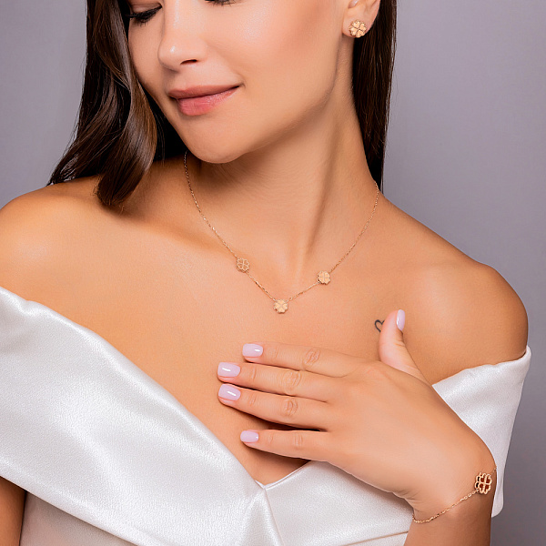 Золотой браслет без камней (арт. 3261361) – изображение 4