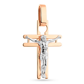 Фото Золотий хрестик з розп'яттям (арт. 130032Д)