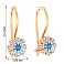 Детские золотые серьги с голубым фианитом (арт. 114201г) – изображение 3
