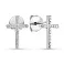 Сережки-пусети Хрестики зі срібла з фіанітами (арт. 7518/7172) – зображення 1