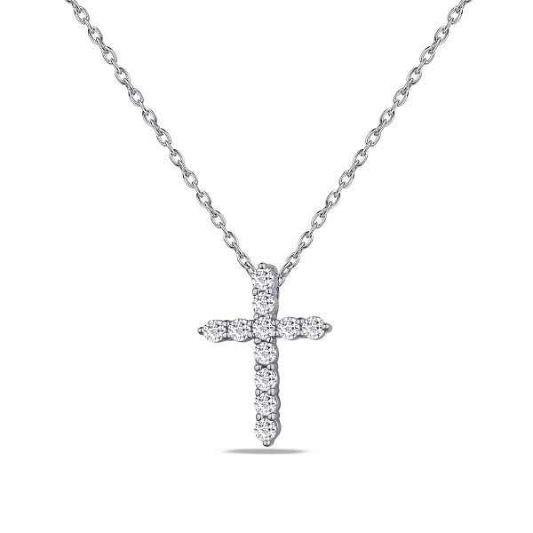 Кольє срібне "Хрестик" з фіанітами (арт. 7507/1477) – зображення 1