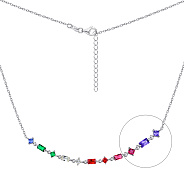 Фото Серебряное колье с альпинитами (арт. 7507/1668ацв)